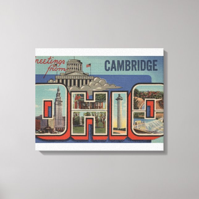 Toile Cambridge, Ohio - Scènes de grandes lettres (Recto)