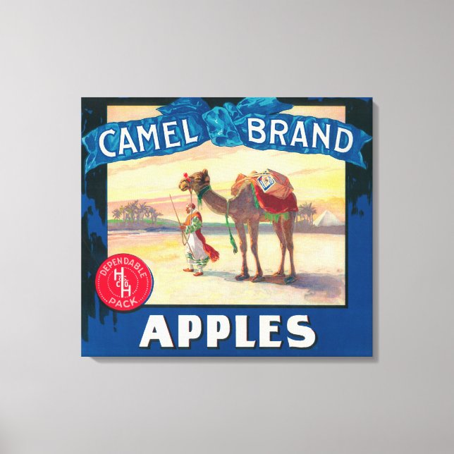 Toile Camel Apple Étiquette - État de Washington (Recto)