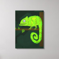 Caméléon vert mignon