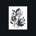 Toile Cameo Bloom - Noir et Blanc<br><div class="desc">Cameo Bloom VI par June Erica Vess. Fleurs blanches mais minimalistes peintes en noir contre un arrière - plan blanc contrasté.</div>