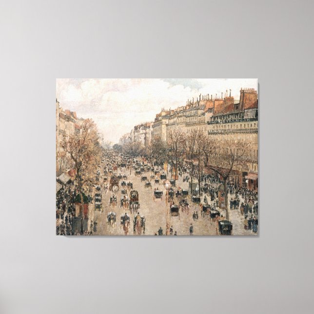 Toile Camille Pissarro Boulevard Montmartre a Paris (Recto)