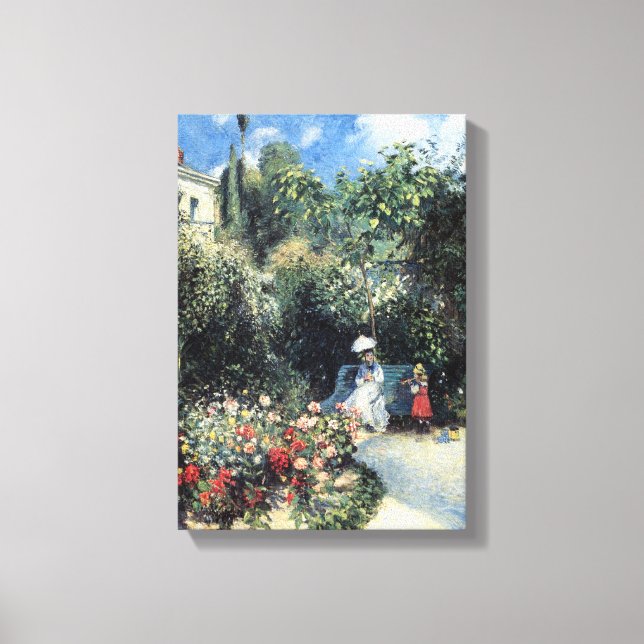 Toile Camille Pissarro Dans le Jardin des Mathurins (Recto)