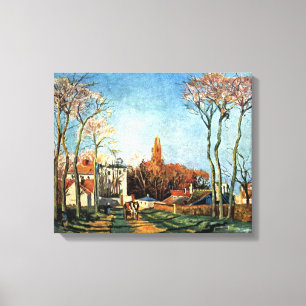 Toile Camille Pissarro Entrée du village de Voisin