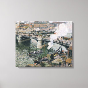 Toile Camille Pissarro Pont Boieldieu à Rouen Peinture