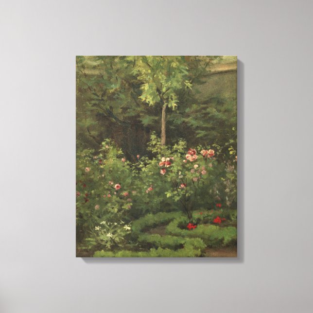 Toile Camille Pissarro | Un jardin Rose (Recto)