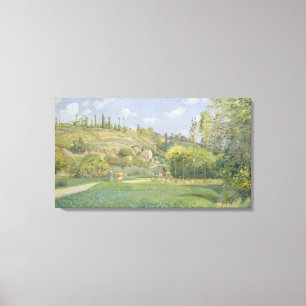Toile Camille Pissarro un vacher chez Valhermeil,