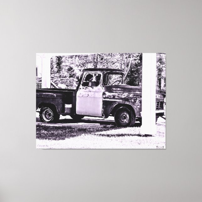 Toile Camion Ancien Sous Parking Couvert (Recto)