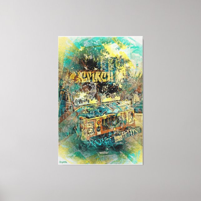 Toile Camion de graffiti crème Missiondistrict San Franc (Recto)