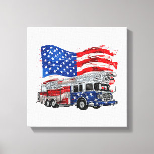 Toile Camion pompier rétro pompier pompier États-Unis Dr