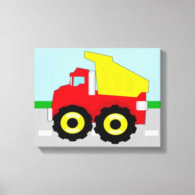 Toile Camion-poubelle de construction pour enfants (Recto)