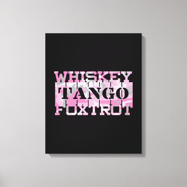Toile Camion rose Foxtrot Tango Whiskey Militaire (Recto)