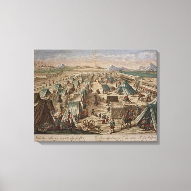 Toile Camp militaire, vers 1780 (Recto)