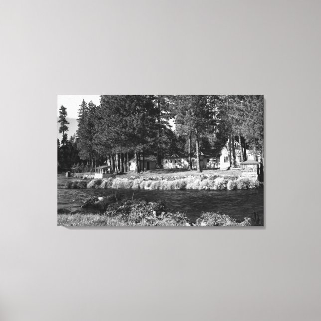 Toile Camp Sherman, Oregon vue des Cabines de Rogers (Recto)
