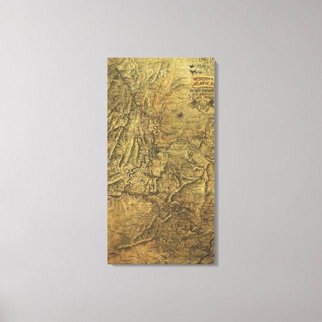 Toile Campagne Atlanta - Guerre civile Carte panoramique (Recto)