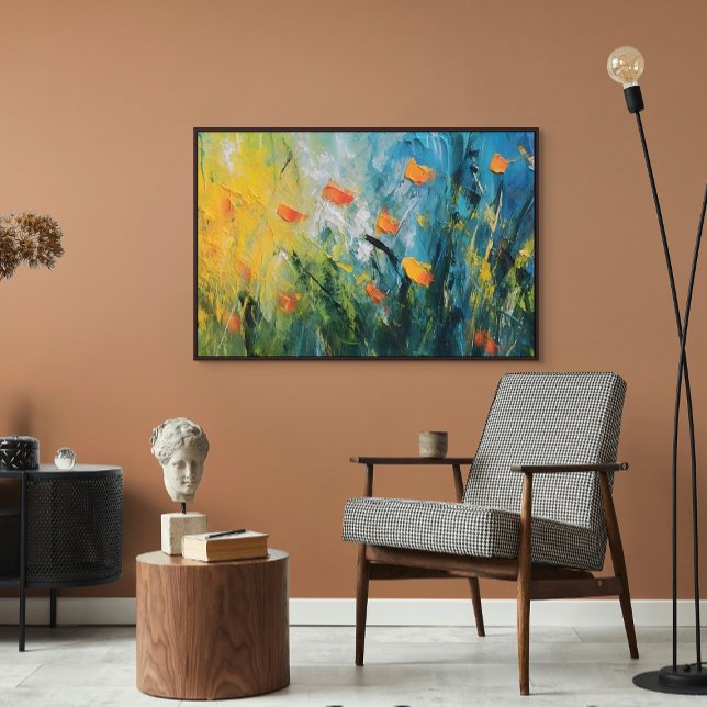 Toile Campanules – Prairie florale abstraite en mouvemen (Créateur téléchargé)