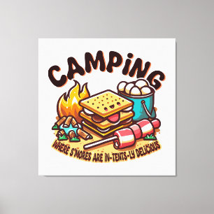 Toile campement s'mores