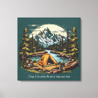 Camping dans les Rocheuses Ajouter Texte Art