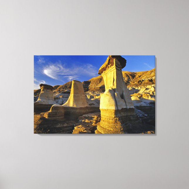 Toile Canada, Alberta, Drumheller. Hoodoos. (Recto)