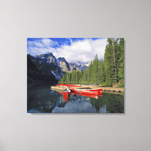 Toile Canada, Alberta, lac Moraine. La surface vitreuse