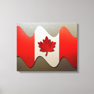 Toile Canada Flag-Chrome by Shirley Taylor