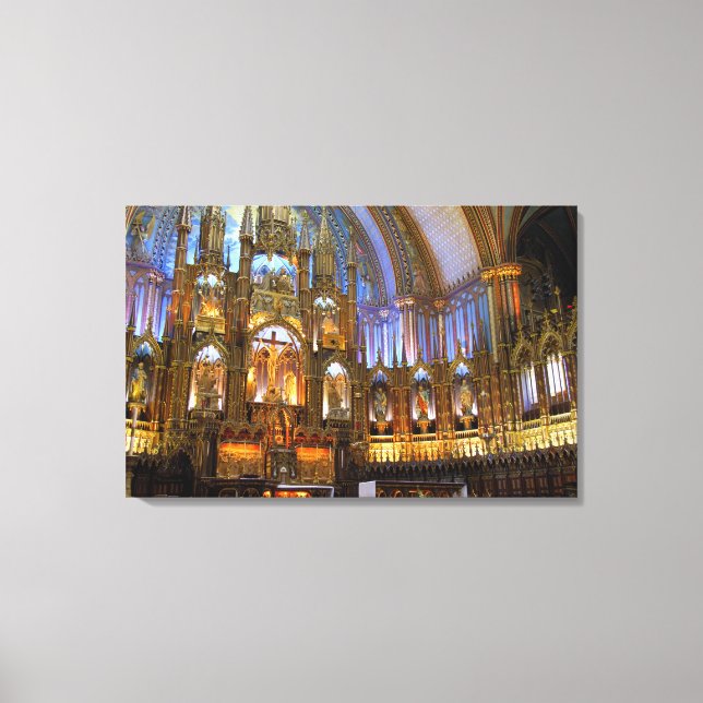 Toile Canada, Québec, Montréal. Intérieur de Notre (Recto)