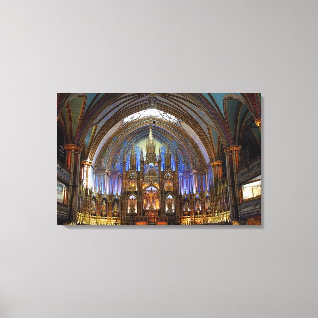 Toile Canada, Québec, Montréal. Intérieur de Notre 2 (Recto)