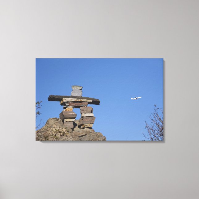 Toile Canada, Terre-Neuve, St. John's. Inukshuk (pour (Recto)