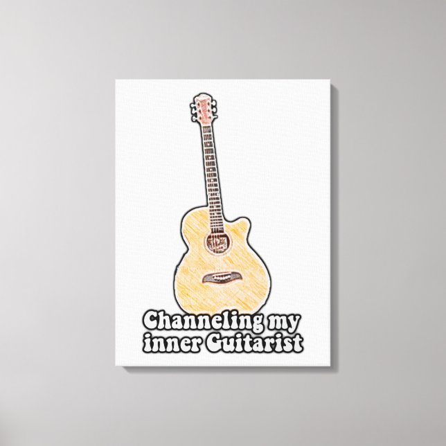 Toile Canalisation de mon guitariste intérieur.mot guita (Recto)