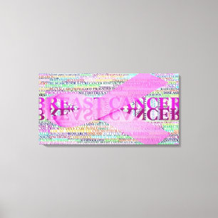 Toile Cancer du sein Ruban Art