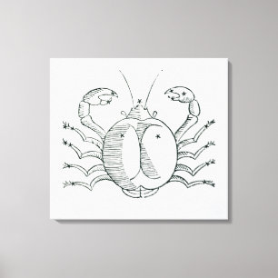 Toile Cancer (le crabe) une illustration du 'poétique