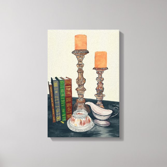 Toile Candlestick Still Life (Recto)