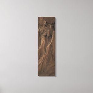 Toile Caniveaux au bord du cratère vigoureux, Mars