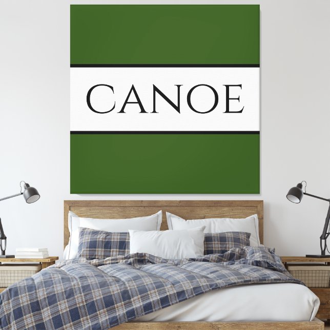 Toile CANOE Large Forêt Vert Blancs Été (Insitu(Chambre))