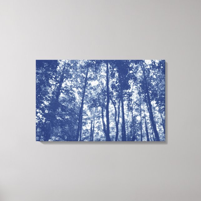 Toile Canopée de bois - Effet Cyanotype (Recto)