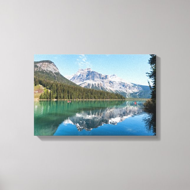 Toile Canot sur le célèbre lac Emerald - Yoho NP, Canada (Recto)