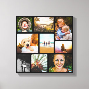 Toile Canvas 9 Modèle photo arrondi Pièce murale noire