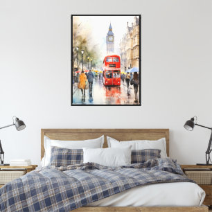 Toile Canvas Abstrait London Cityscape Premium enveloppé