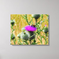 Canvas Art Bee sur le chardon