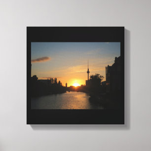 Toile Canvas Berlin Allemagne Skyline Nuit Fernsehturm
