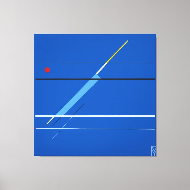 Toile Canvas Blue Screen: Kandinsky's Art (Recto)