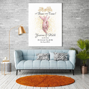 Toile Canvas cadeau personnalisé en couple musulman Impr
