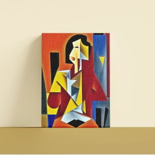 Toile Canvas Cubiste Abstrait Bartender Imprimer