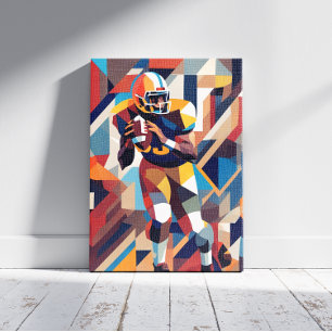 Toile Canvas Cubiste du joueur de football américain Imp