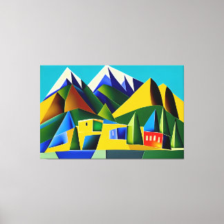 Toile Canvas Cubistes Abstraits Imprimer