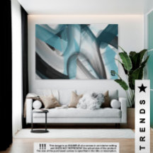 Canvas d'art Abstrait tendance 60x40" Bleu noir bl