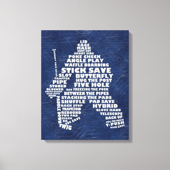 Toile Canvas d'art texte de hockey (Recto)