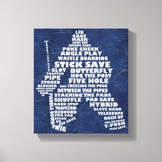 Toile Canvas d'art texte de hockey (Recto)