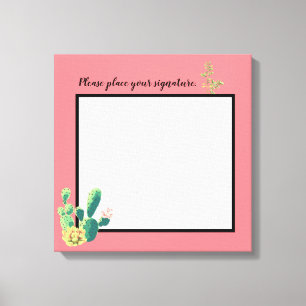 Toile Canvas de 20"x20" Signature Cactus Bohème Succulen