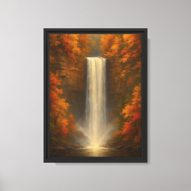 Toile Canvas de cascade d'automne Imprimer (Recto)