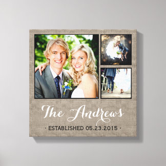 Toile Canvas de collection photo de Mariage rustique